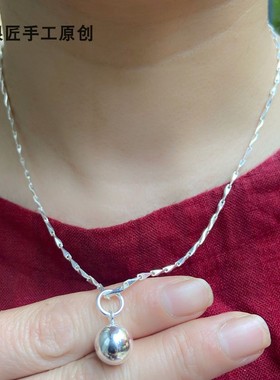 项链包邮日时尚韩女99银实心