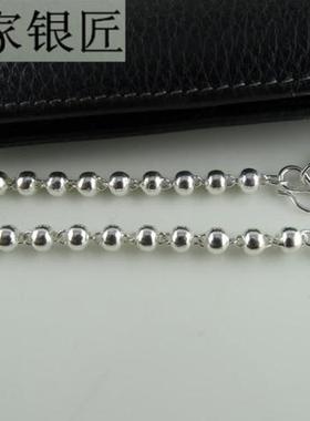 99银圆珠手链 +爱心99足银