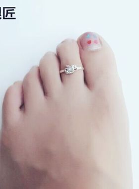 谢家银匠脚趾戒指包邮原创手工