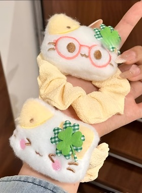 四叶草幸运小猫发圈发绳