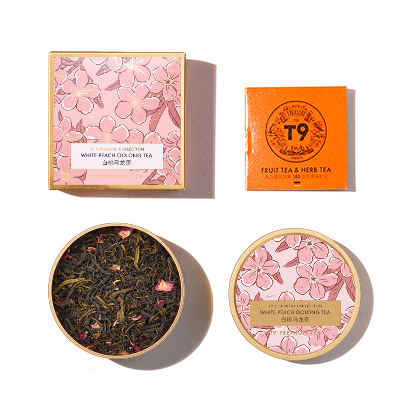 T9大金罐白桃乌龙茶花果茶水果果粒茶花茶组合热泡调味茶50g罐装,淘宝优惠券,粉丝福利购,淘宝优惠卷