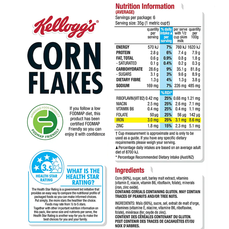 500g*2 Boxes Kellogg's Corn Flakes Cereal Cereals Kelloggs-图2