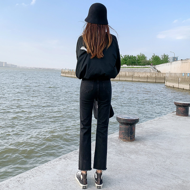 白色直筒夏季韩版八分小个子牛仔裤 鑫豪霸牛仔裤