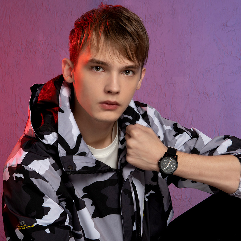 armani阿玛尼中性运动黑武士手表 ArmaniExchange腕表欧美腕表