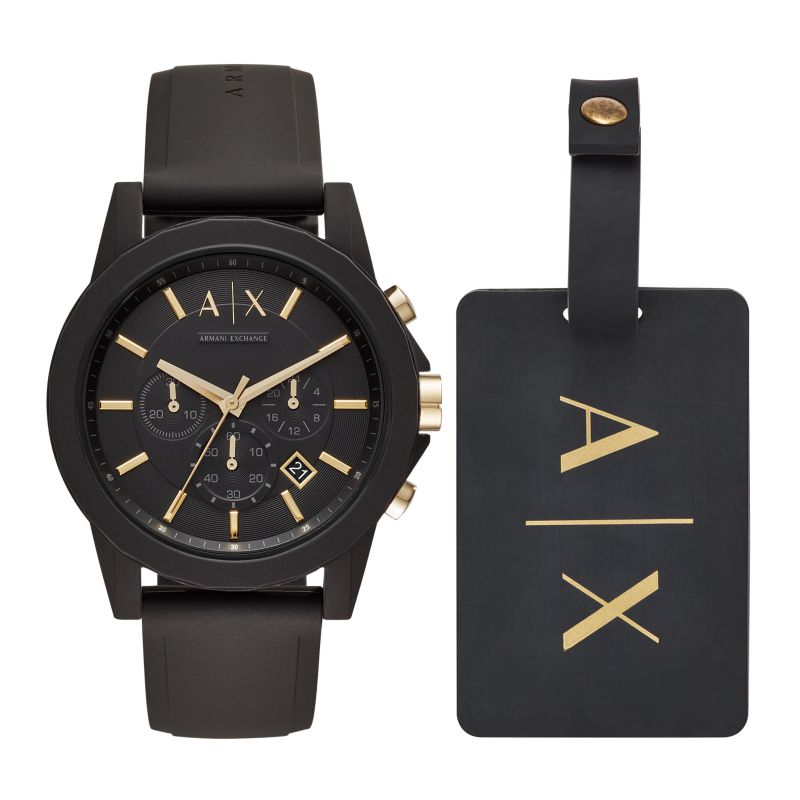 Armani Exchange阿玛尼黑武士多功能表指针AX7105