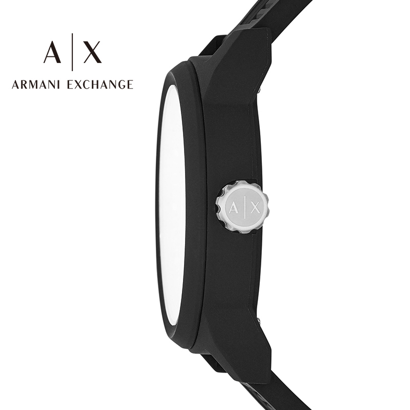 Armani Exchange 阿玛尼黑色时尚潮流涂鸦防水男士石英手表AX1447