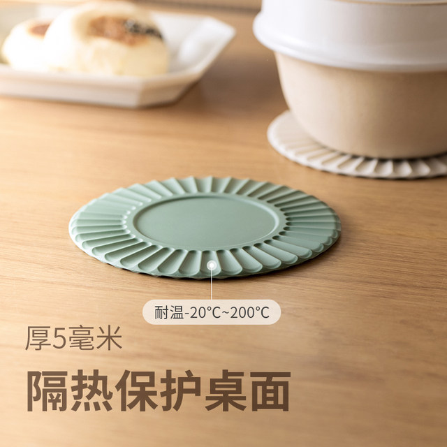 Lazy corner heat insulation silicone pot mat