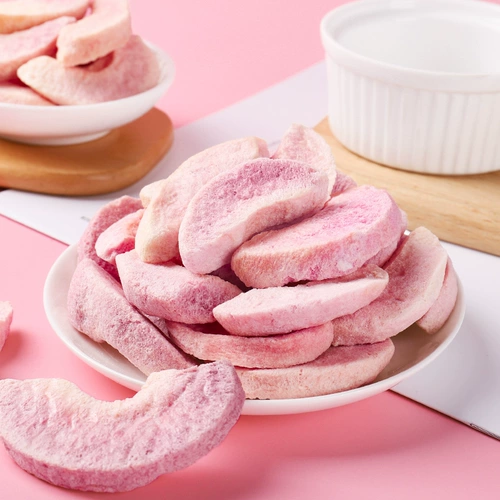 Замороженные сушеные персиковые сухой взрывные кусочки сетевые красные закуски сушено