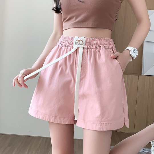 Sports shorts, casual and versatile washed cotton denim shorts