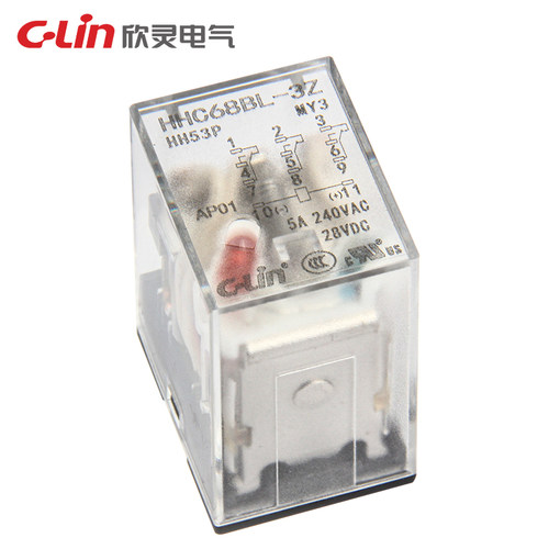 欣灵中间继电器HHC68BL-3Z HH53PL MY3N电磁继电器AC220V带灯380V - 图2