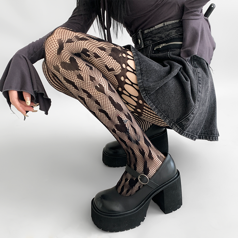 夜间教习室蕾丝丝袜亚文化辣妹ab款黑丝渔网袜子女夏季黑色连裤袜,淘宝优惠券,粉丝福利购,淘宝优惠卷