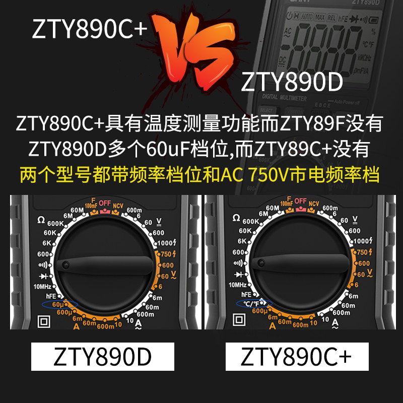 正泰数字高精度小型便携式万用表 正泰置优万用表