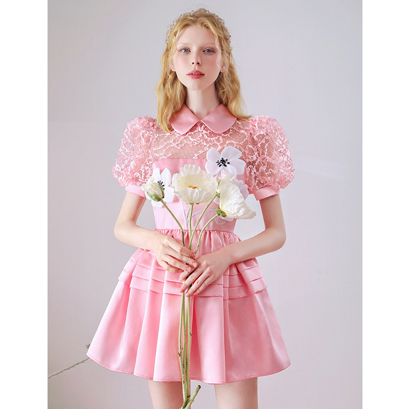 zkf夏季款洋气独特娃娃领感连衣裙 zkf连衣裙