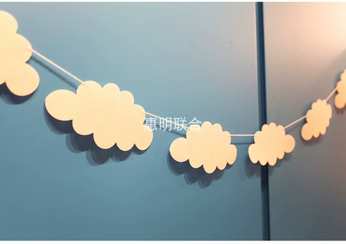 Ins Cloud Feel Clorfful Flag Декоративная комната декоративная сетка Red Girl Heart Photo Focue Trowd