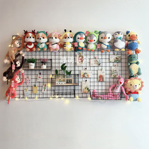 Doll Photo Walls Ins room Decorative Iron Art Grid Background Wall Plush Toy Paparazzi Puppet with a shelf