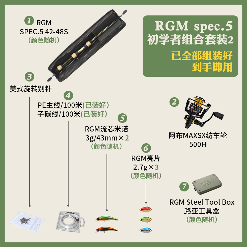 SPEC5套装日本RGM钓鱼多节超软调碳素路亚枪柄竿ul直柄马口溪流 - 图2