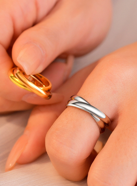 【专注戒指】双环情侣对戒尾戒