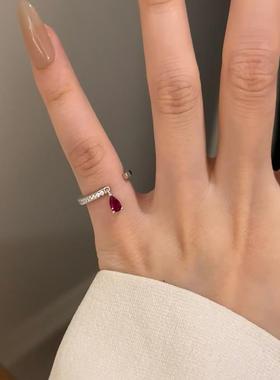 纯银独特感水滴流苏尾戒戒指