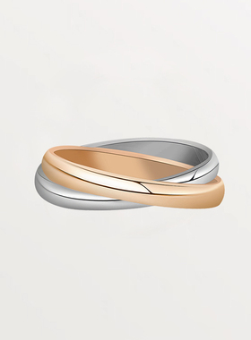 轻奢高级感双环戒指情侣对戒