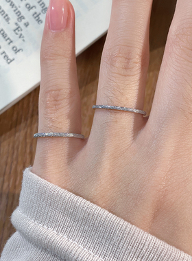 18k轻奢高级感细版磨砂戒指尾戒