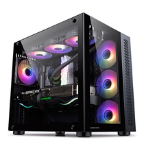 Jinhetian Sea View House 360 Version Case Desktop Host Computer Atx Glass Full Side Transparent Water Cooled White 3181