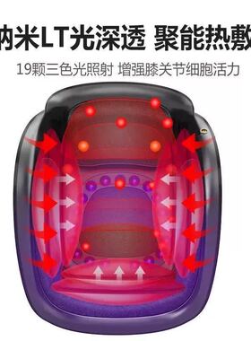膝盖理疗器关节按摩仪积液半月板修复老人腿疼加热热敷炎疼痛神器