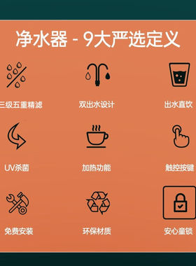 净邦净水器家用直饮RO反渗透纯水机3秒速热净饮加热一体机厨房净