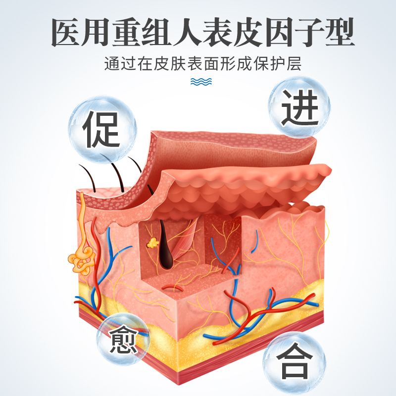 葵花重组人表皮因子凝胶烧伤烫伤膏创面伤口敷料医美术后修复凝胶-图2