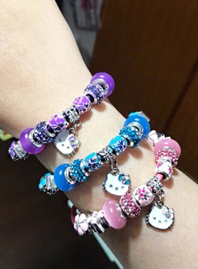 diy公主风益智制作穿珠子手链