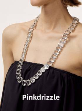 pinkdrizzle秀场女王长项链气质时尚