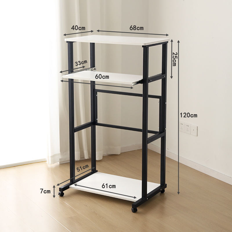 站立式办公电脑桌移动投影仪打印机桌会议桌演讲台式笔记本办公桌 - 图0