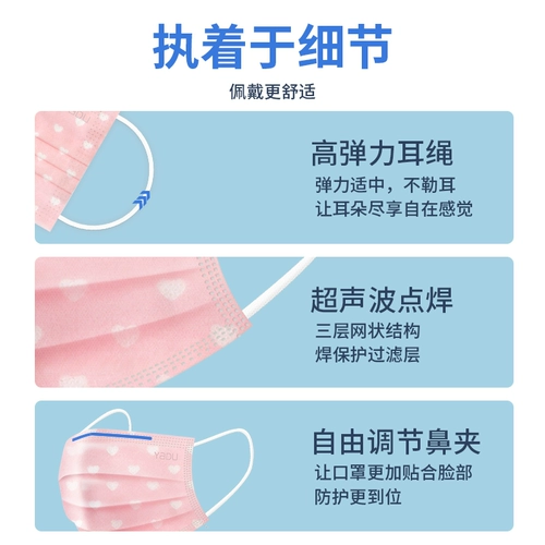 Кенгуру, одноразовая детская белая трехмерная медицинская маска