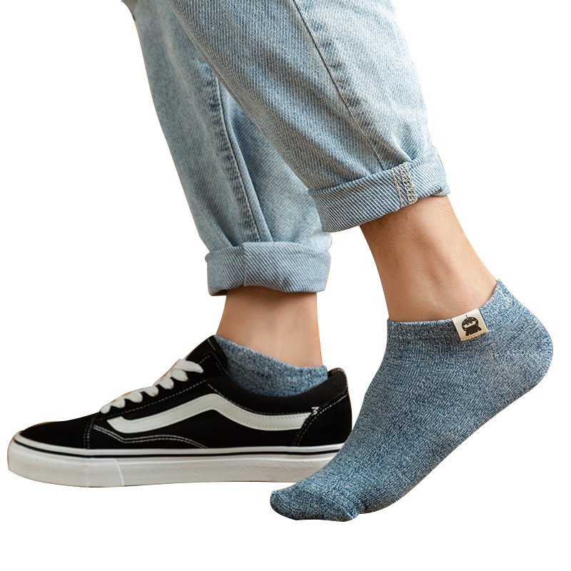 ins潮春夏天透气男士纯色日系船袜 芷初短袜/打底袜/丝袜/美腿袜