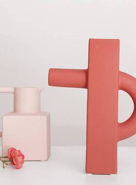 薇荨北欧几何不规则花瓶莫兰迪