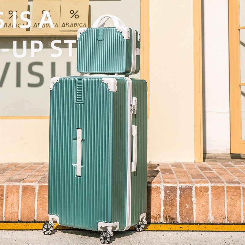 女大容量32寸拉链轻便拉杆密码箱 新益美箱包旅行箱