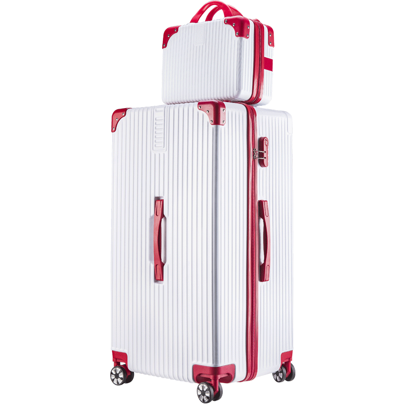 女大容量32寸拉链轻便拉杆密码箱 新益美箱包旅行箱