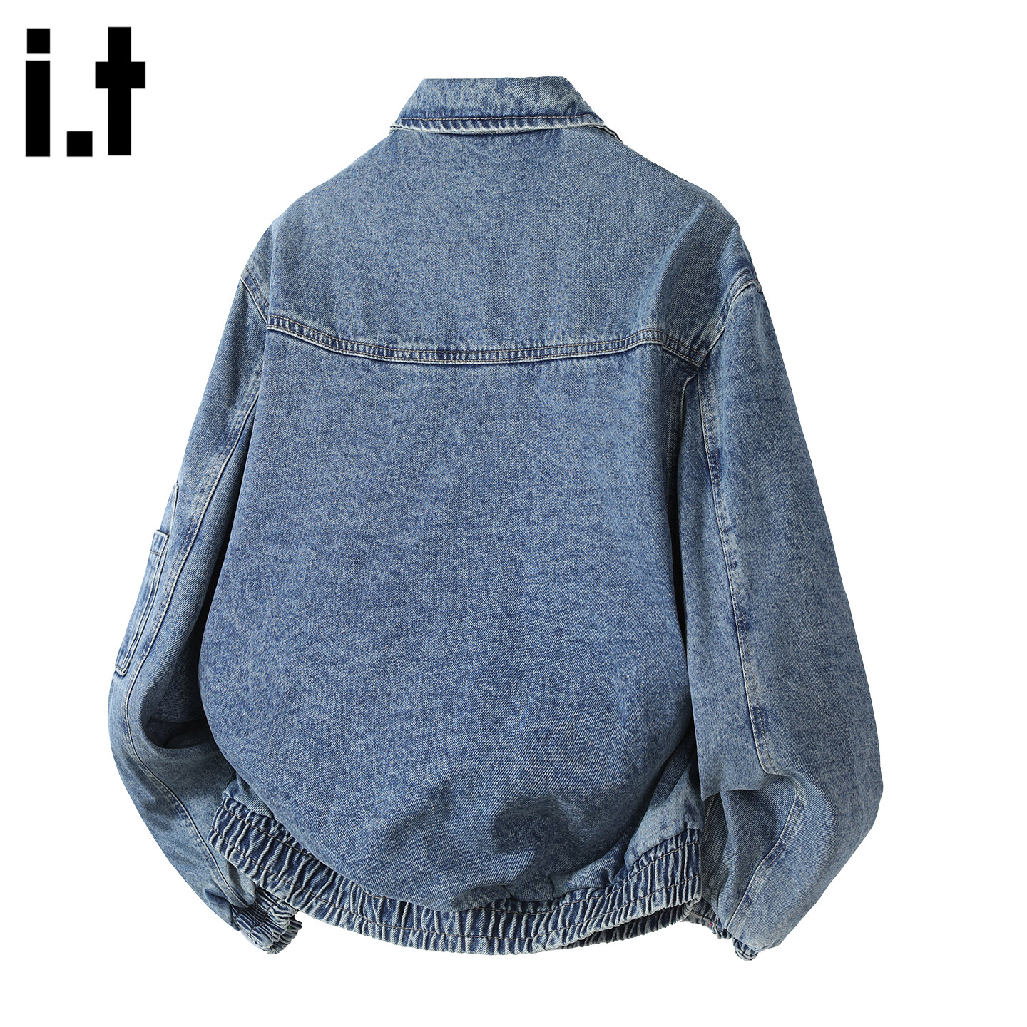 it :5cm/FIVECM复古水洗蓝色工装牛仔外套男2025秋冬宽松机车夹克,淘宝优惠券,粉丝福利购,淘宝优惠卷