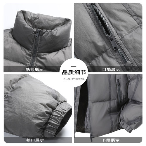 it :5cm/FIVECM黑色立领羽绒服男款2025冬季加厚90鸭绒面包服外套 - 图2