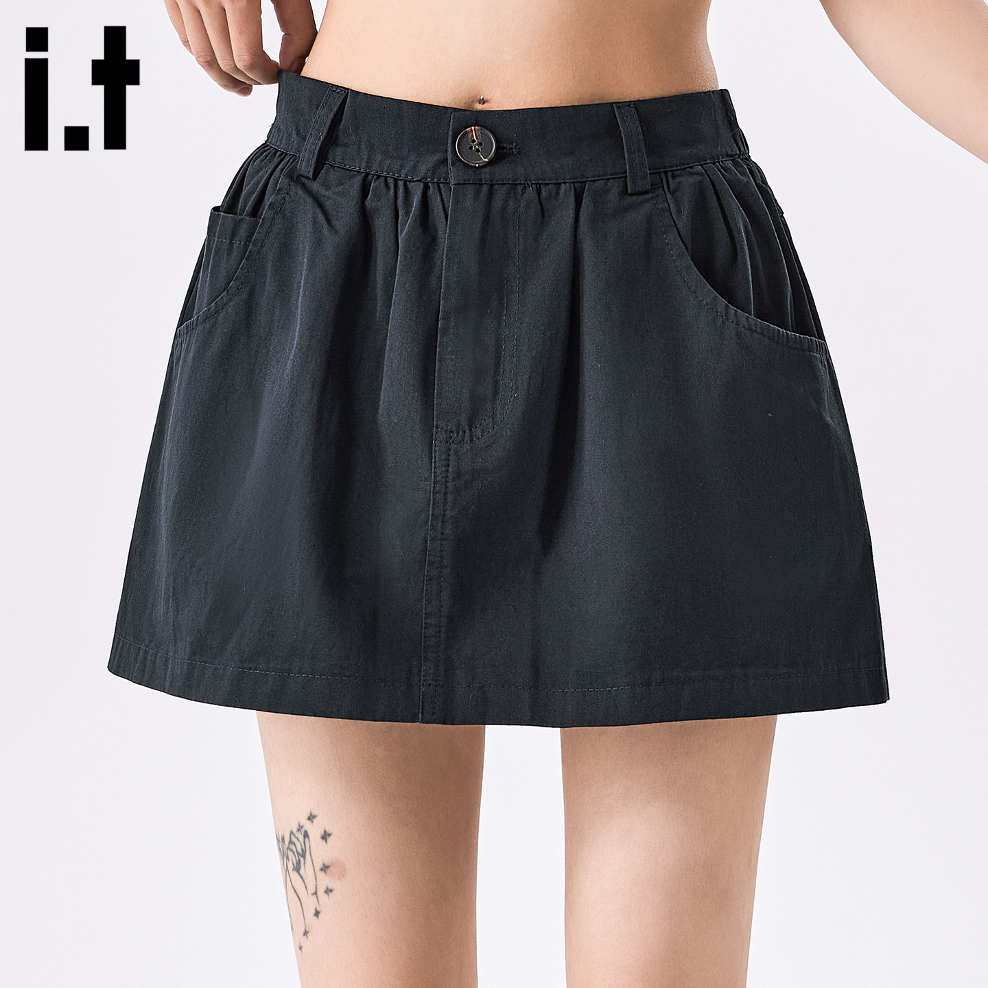 it：5cm/FIVECM工装裙短裙短款a字半身裙女2025夏季潮流小众裙子,淘宝优惠券,粉丝福利购,淘宝优惠卷