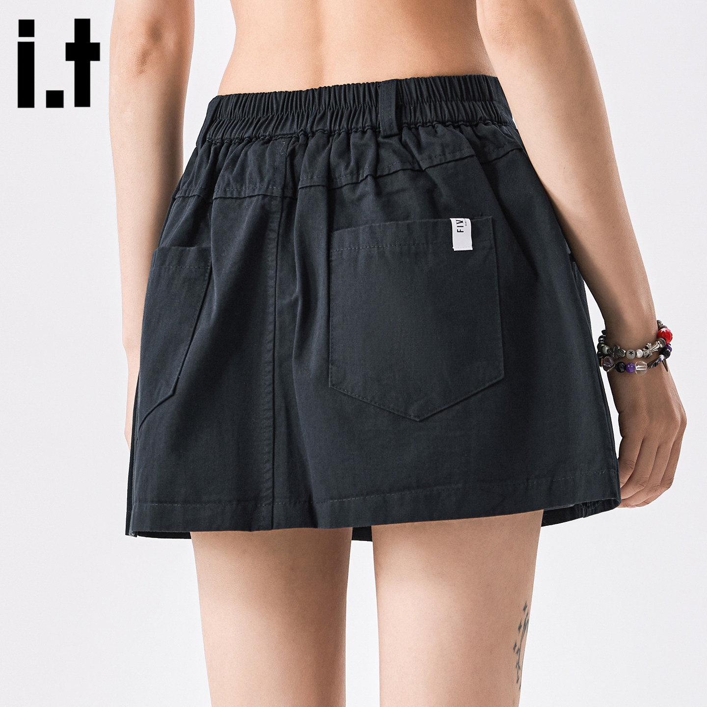 it：5cm/FIVECM工装裙短裙短款a字半身裙女2025夏季潮流小众裙子,淘宝优惠券,粉丝福利购,淘宝优惠卷