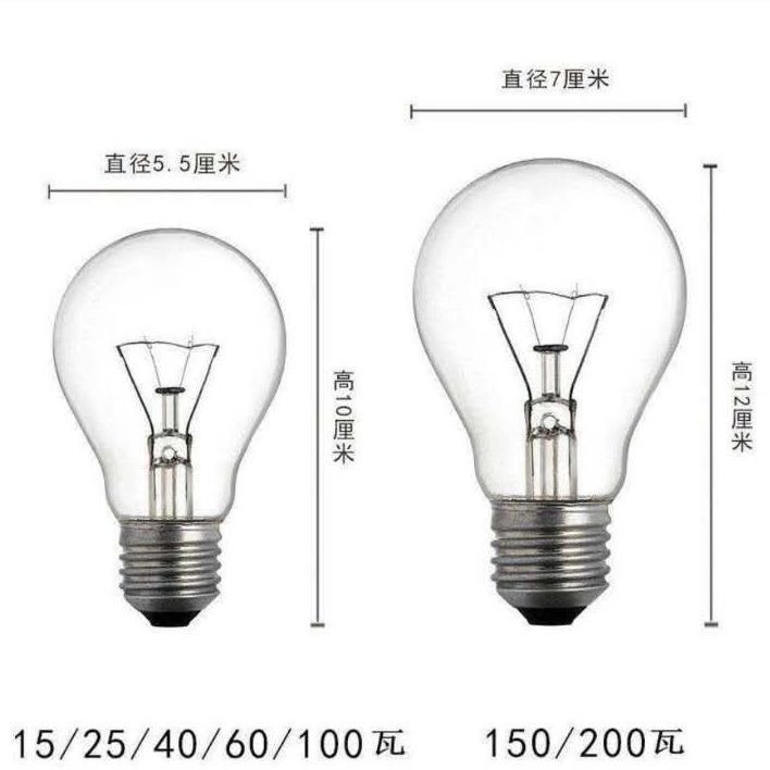 普通灯泡低压老式白炽灯泡12v24V36V48v60v110v127v钨丝灯泡E27口-图2