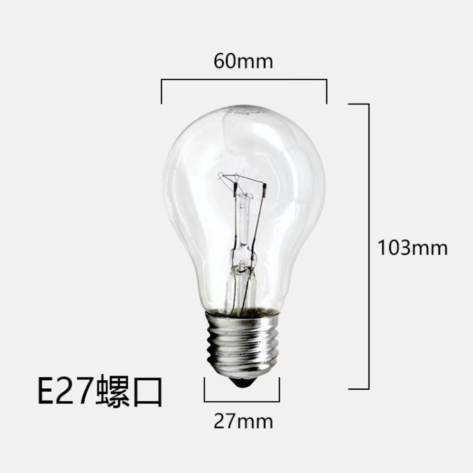 12v24V36V48V60v110v交流直流低压白炽灯泡普通老式钨丝灯E27螺口 - 图0