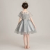 Girls Ocean Birthday Princess Dress Child Small Moderator Model Catwalk Dress Dress Girl Piano Trang phục mùa hè - Váy trẻ em