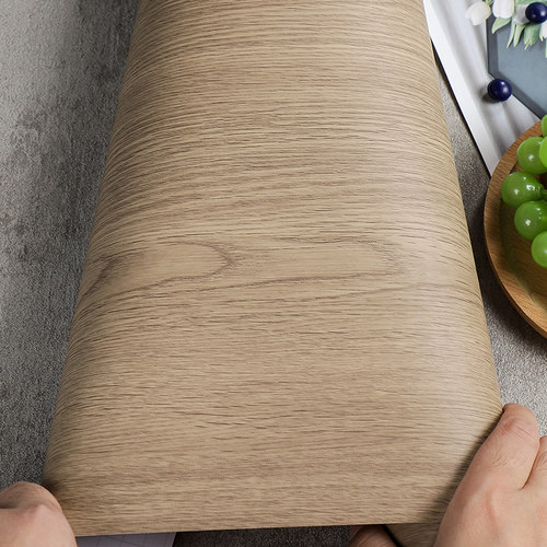加厚木纹贴纸自粘墙纸仿木3d家具专用翻新pvc实木原木木纹纸贴皮 - 图0