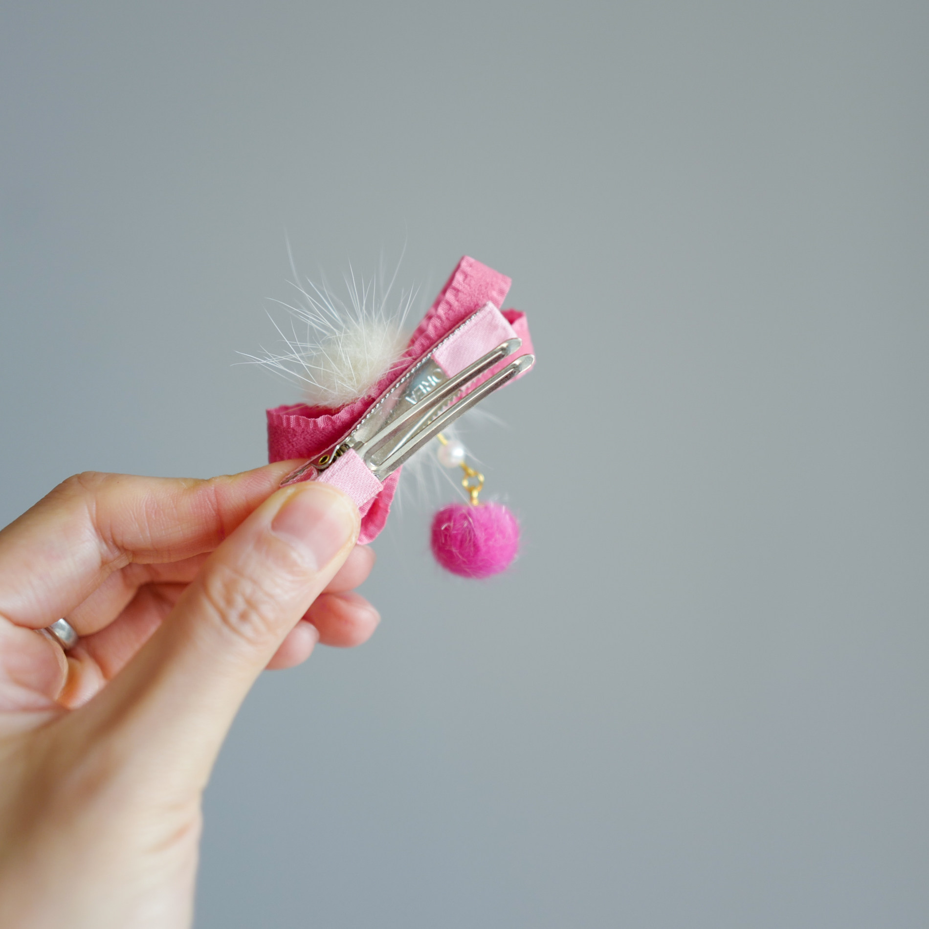 精致手工小吊球儿童对夹汉服发饰配饰貂毛球发夹小女生古装头饰,淘宝优惠券,粉丝福利购,淘宝优惠卷