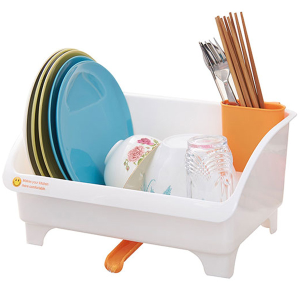 日式沥水碗架碗碟滴水架塑料角架厨房厨具可排水碗盆收纳置物架-图0