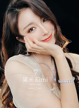 高级感 进口仿真莫桑钻 925纯银单排钻石手链女满天星 时尚 气质