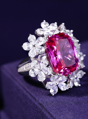 独家高级感进口仿真鸽血红戒指