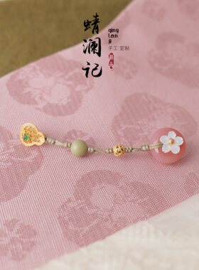 丛中花。原创设计925银镀金压襟挂坠旗袍茶服配饰新中式胸前装饰