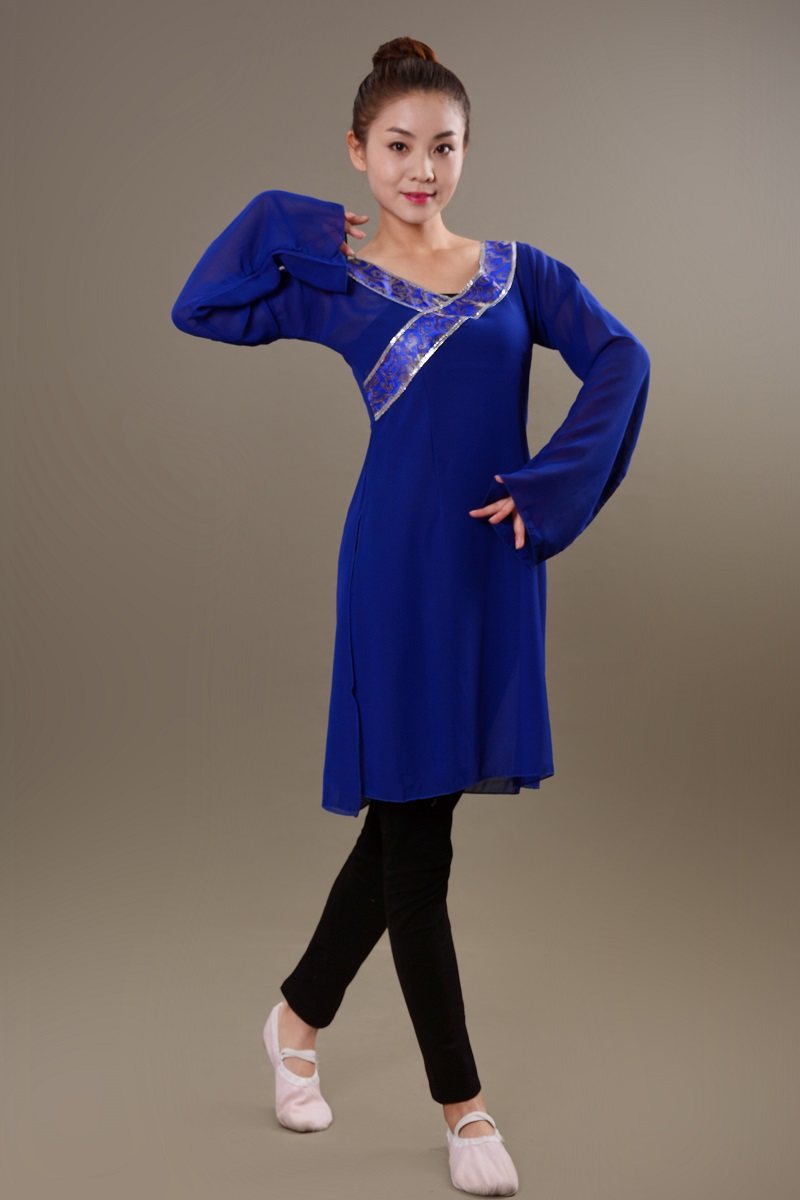 雪纺汉唐古典舞蹈民族课堂练功服 芭缇蝶民族服装/舞台装